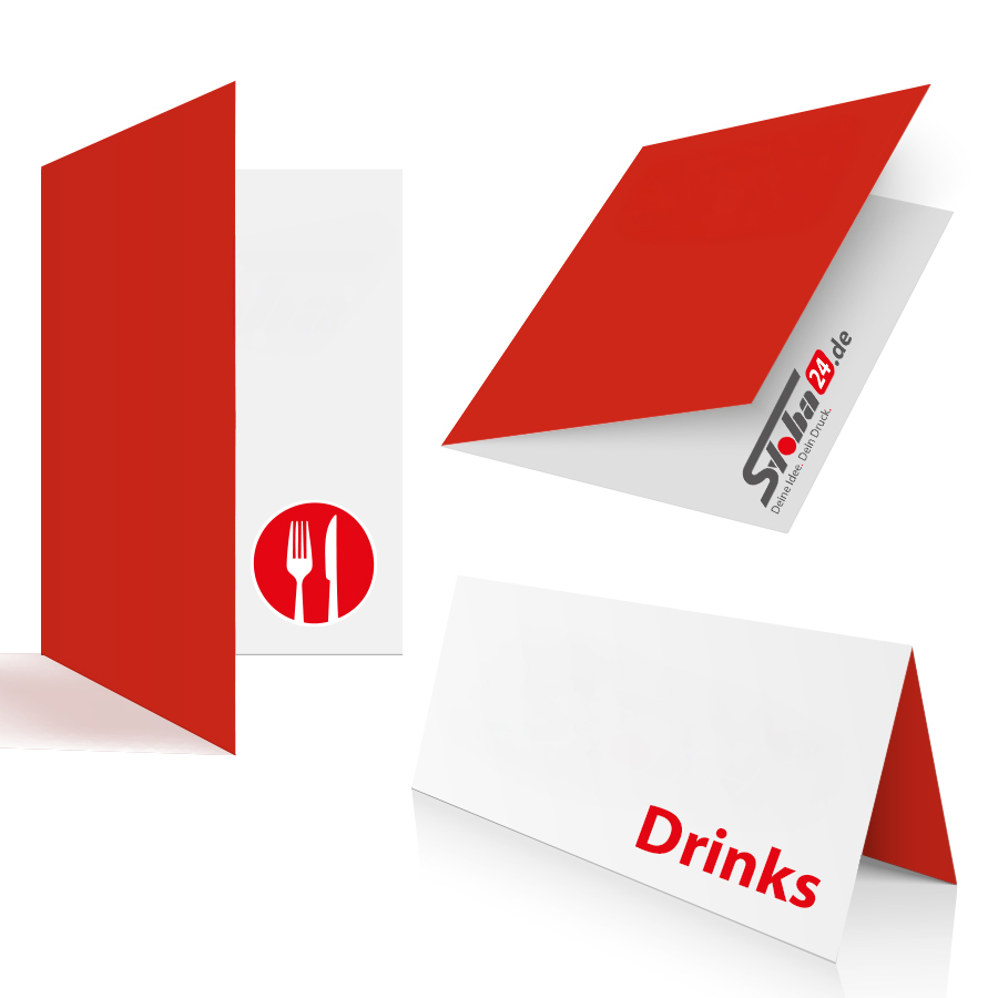 Speise- und Getränkekarten, Einbruchfalz