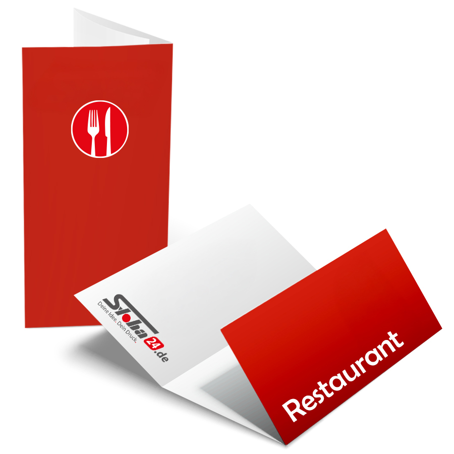 Speise- und Getränkekarten, Wickelfalz