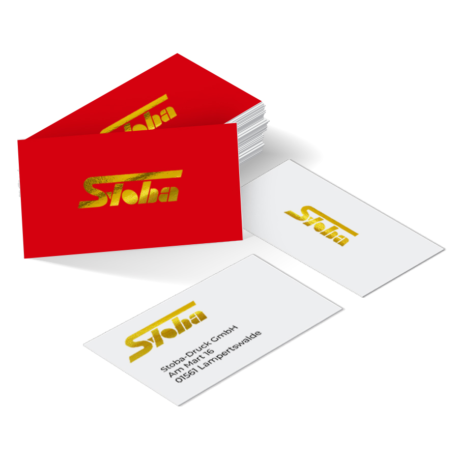 Visitenkarten mit Veredelung