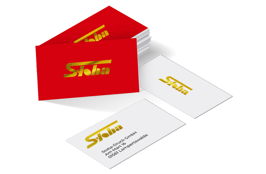 Visitenkarten mit Veredelung